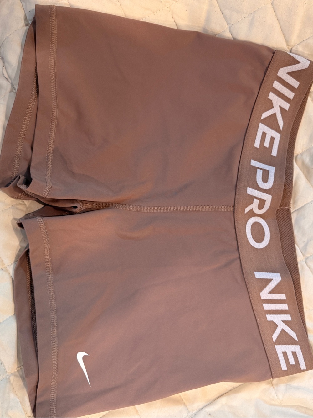 Nike Tan/Brown Sports Bra and 5 inch Spandex set - Picture 2 of 5